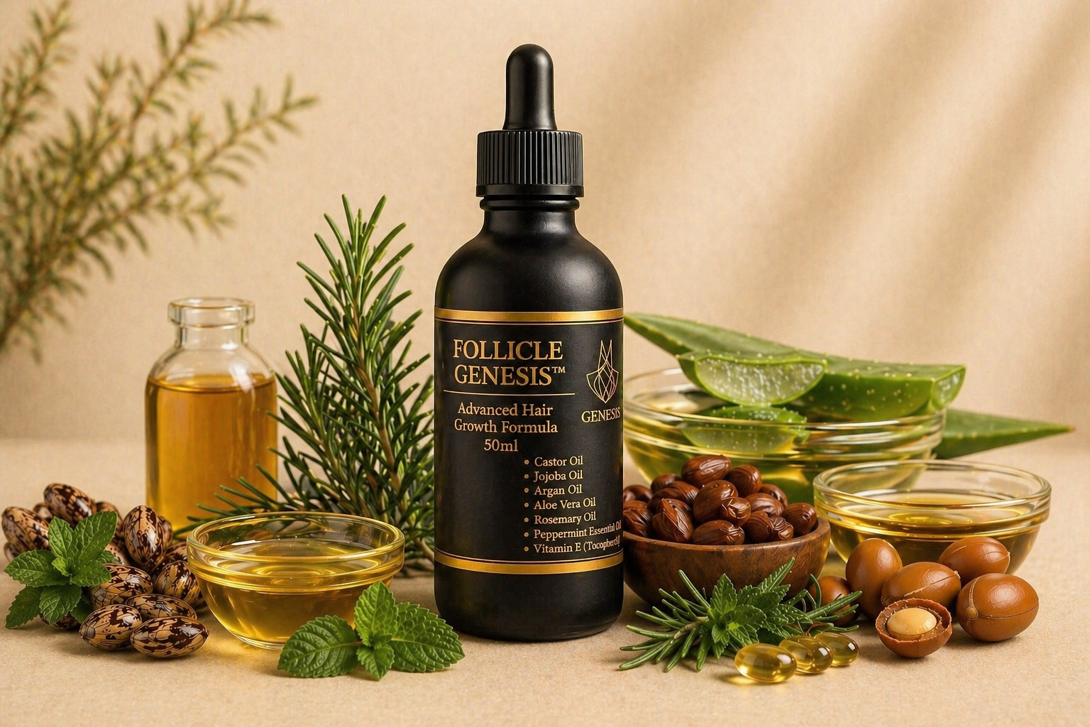 Follicle Genesis™ Hair Growth Oil - Thicker,Stronger,Healthier Hair